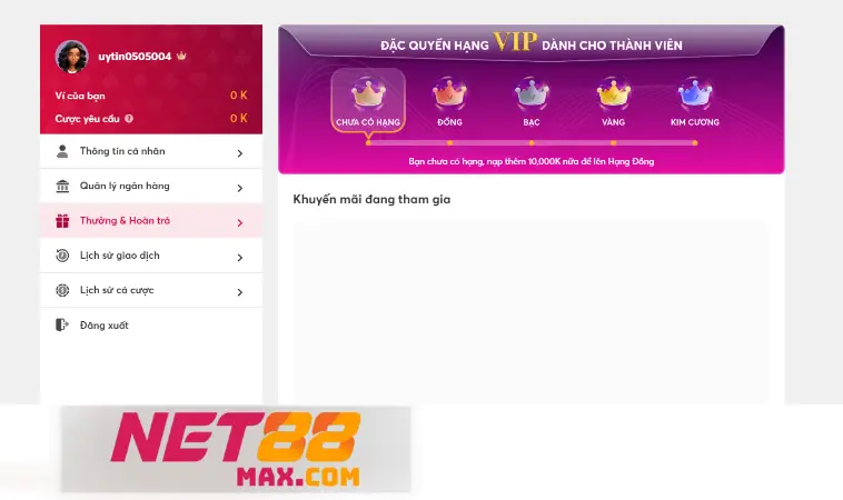 Cách nâng hạng VIP tại nhà cái Net88 Cách nâng hạng VIP tại nhà cái Net88