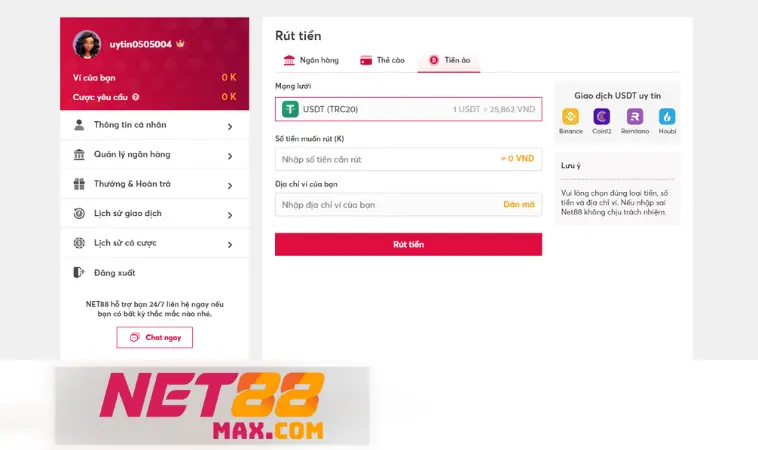 Nên chọn hình thức rút tiền nào tại nhà cái Net88? Nên chọn hình thức rút tiền nào tại nhà cái Net88?